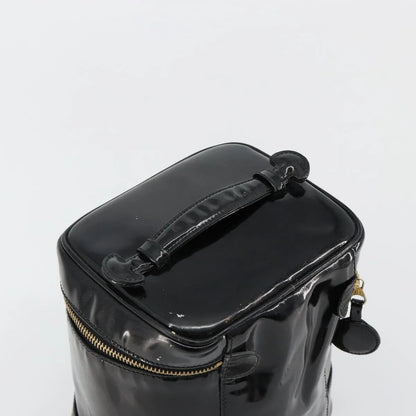 Chanel Vintage Timeless Cosmetic Case Patent, Black, Patent Leather, Handbag