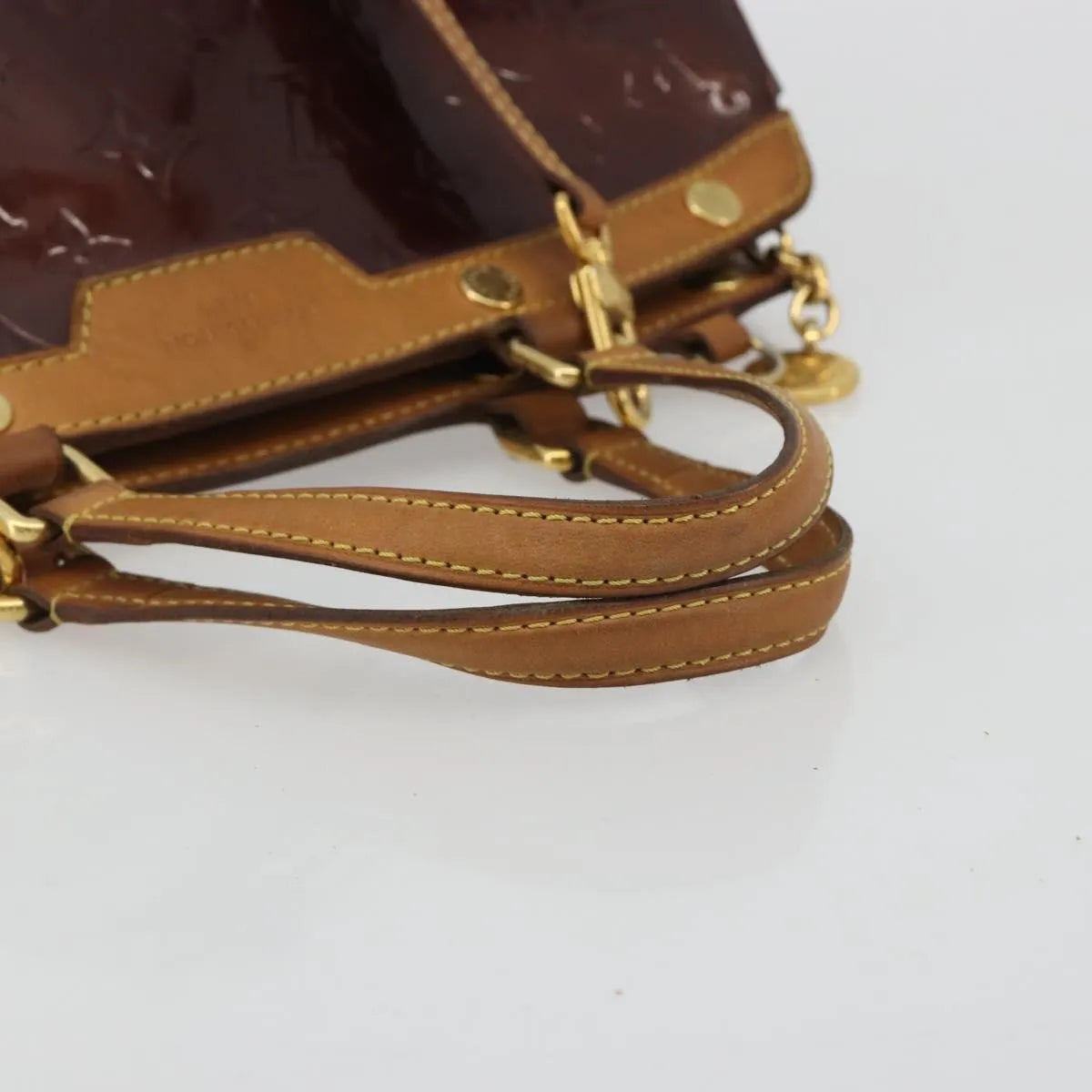Louis Vuitton Brea Monogram Vernis, Burgundy, Patent Leather, Handbag