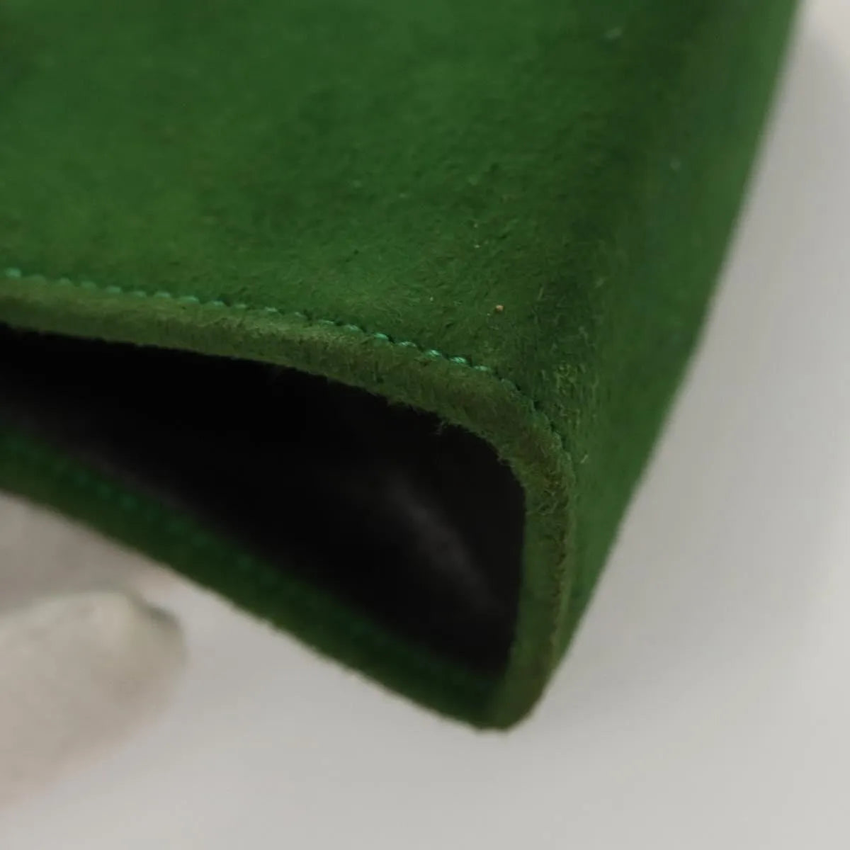 Celine Circle Logo Suede, Green, Suede, Clutch