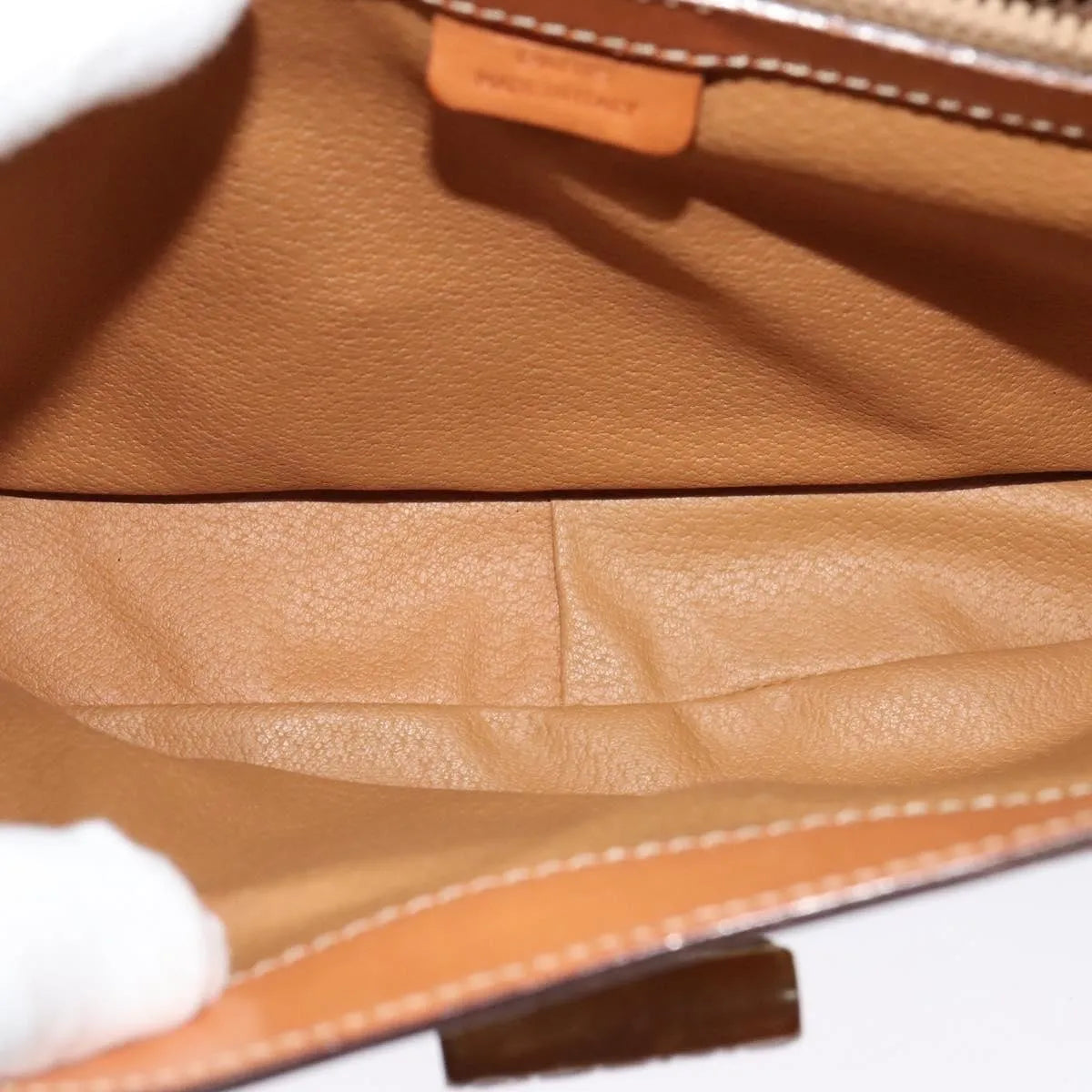 Celine Vintage Convertible Top Handle Macadam Coated Canvas, Beige, Canvas, Handbag