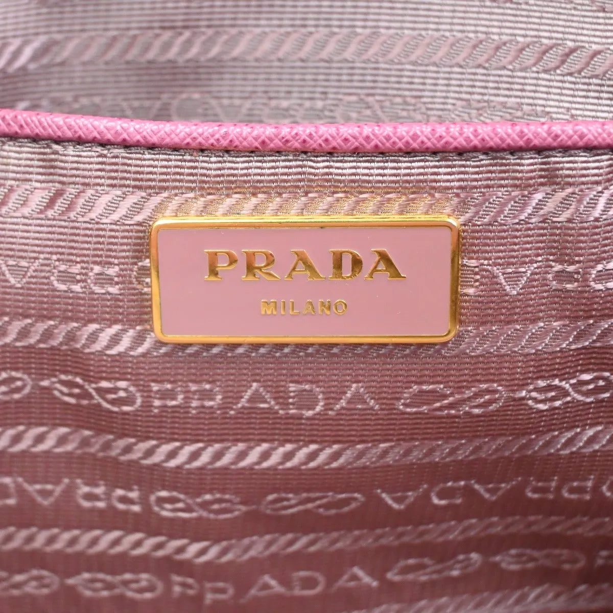 Prada Double Zip Lux Tote Saffiano Leather, Pink, Leather, Handbag