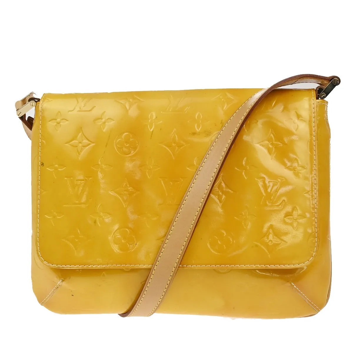 Louis Vuitton Thompson Street Monogram Vernis, Yellow, Patent Leather, Shoulder Bag
