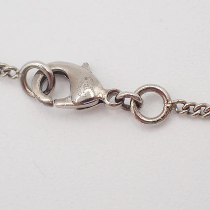 Chanel Vintage CC Logo Chain Charm Pendant silver plated, Silver, Silver Plated, Necklace
