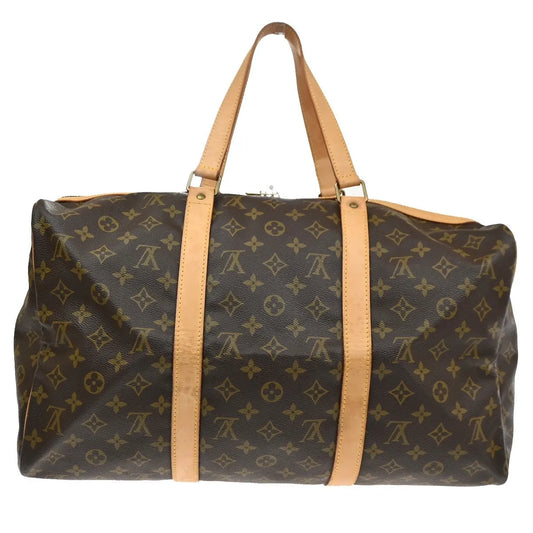 Louis Vuitton Sac Souple Monogram Canvas, Brown, Leather, Travel Bag