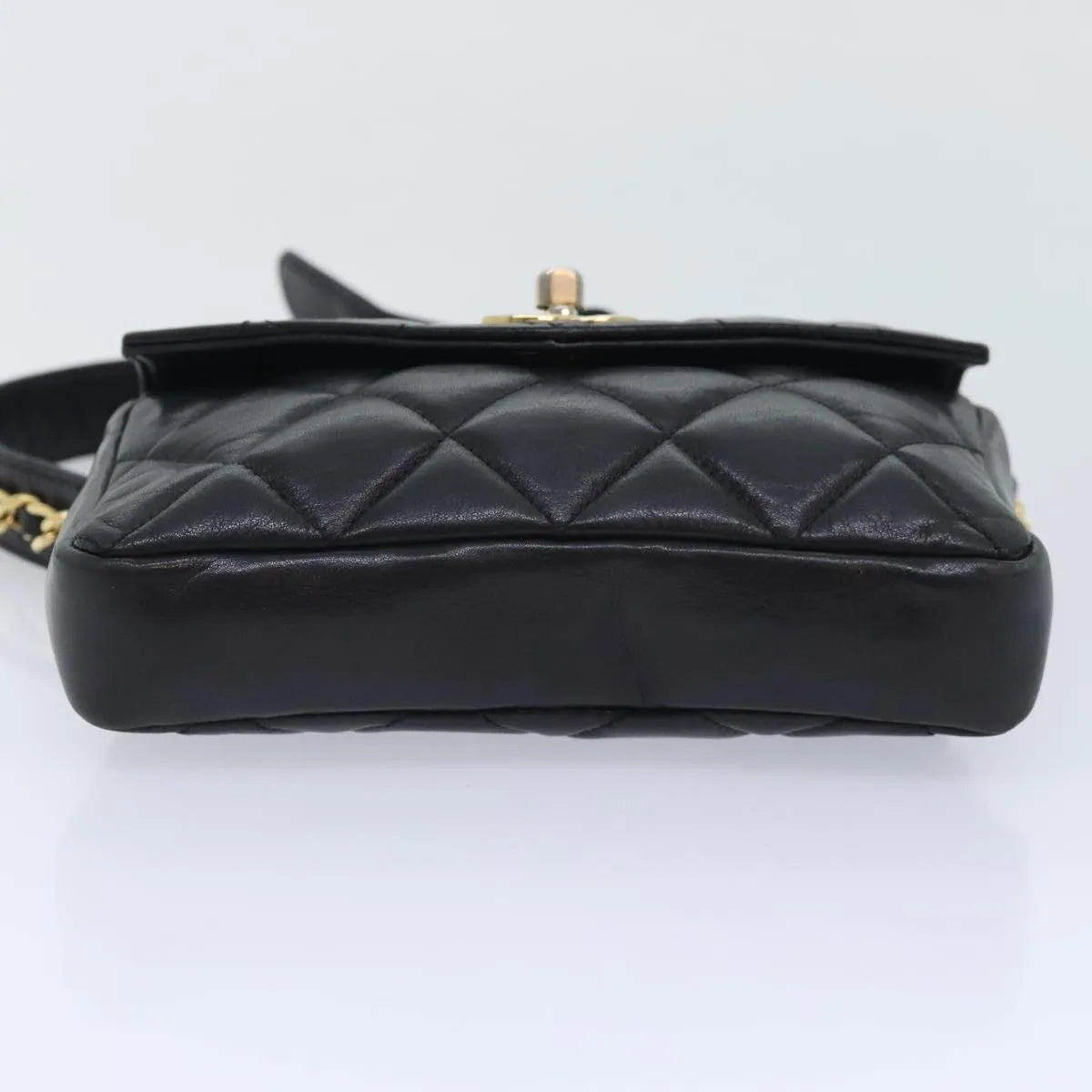 Chanel Vintage CC Waist Lambskin, Black, Leather, Shoulder Bag
