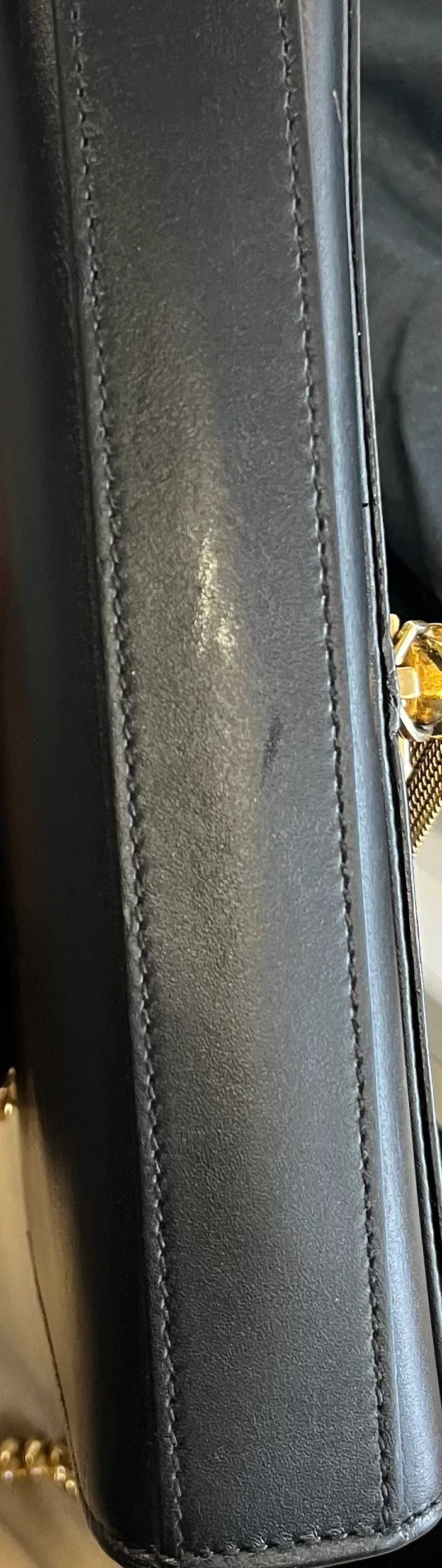 Saint Laurent Kate leather, Black, Leather, Shoulder Bag