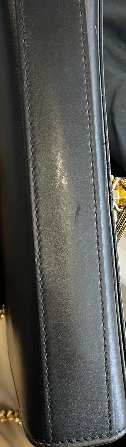 Saint Laurent Kate leather, Black, Leather, Shoulder Bag