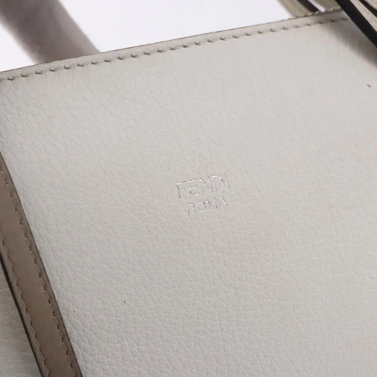 Fendi By The Way Satchel M, White, Leather, Crossbody Bag