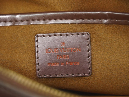 Louis Vuitton Pochette Saint Louis Damier, Brown, Canvas, Clutch