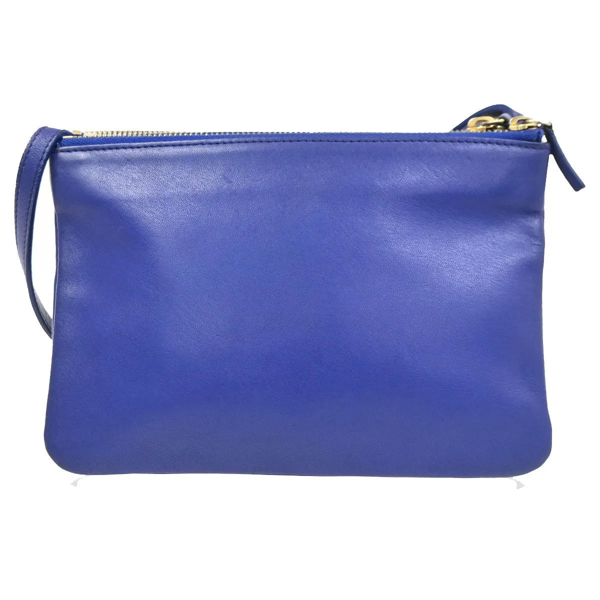 Celine Trio Leather, Blue, Leather, Shoulder Bag