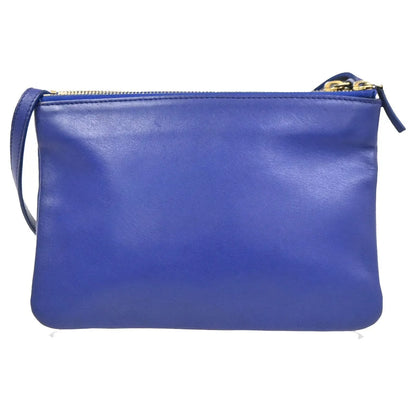 Celine Trio Leather, Blue, Leather, Shoulder Bag