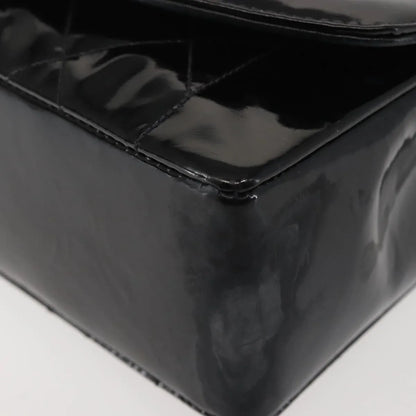 Chanel Vintage Diana Flap Quilted Patent, Black, Patent Leather, Shoulder Bag