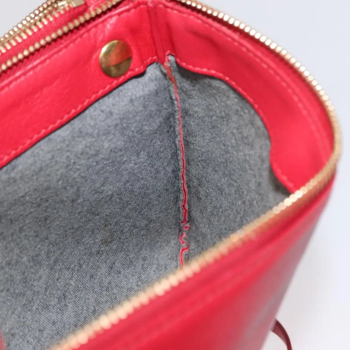 Celine Trio Leather, Red, Leather, Shoulder Bag