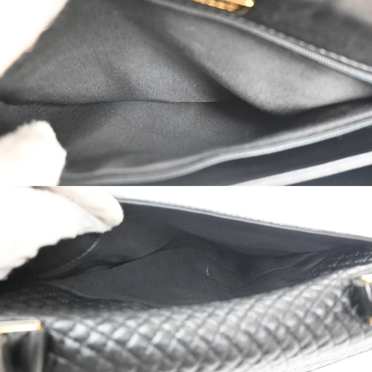 Bally Vintage Quilted Leather, Black, Leather, Handbag
