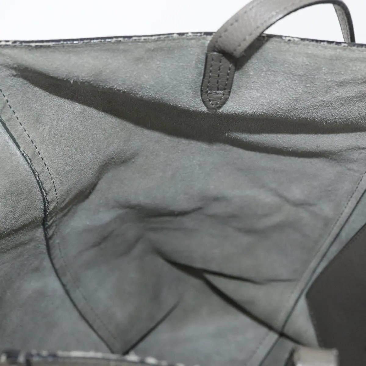 Celine Phantom Cabas Tote Leather, Gray, Leather, Tote Bag
