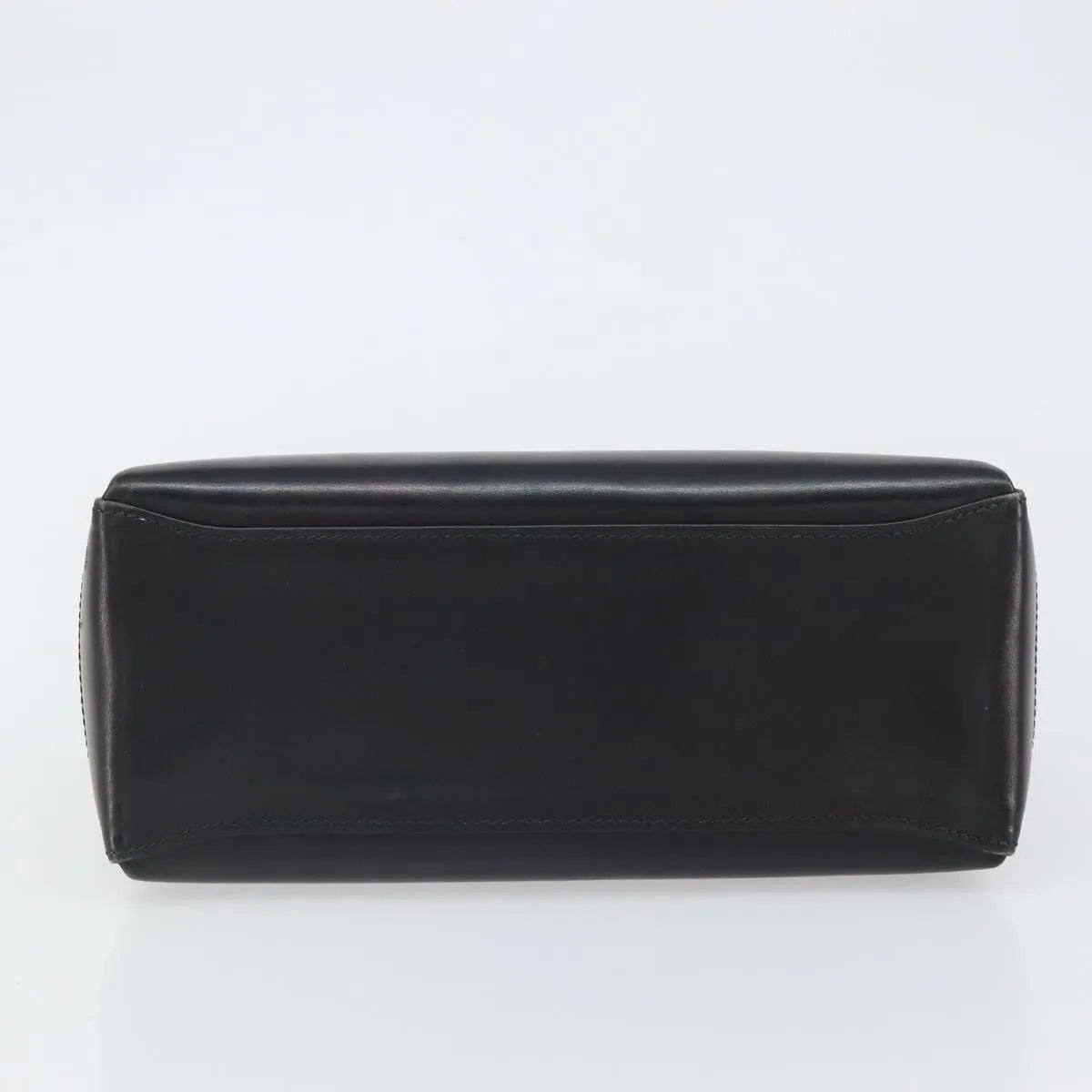 Gucci Vintage Convertible Box Leather, Black, Leather, Handbag