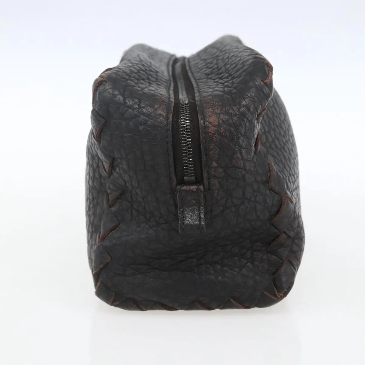 Bottega Veneta Zip Clutch Leather, Brown, Leather, Clutch