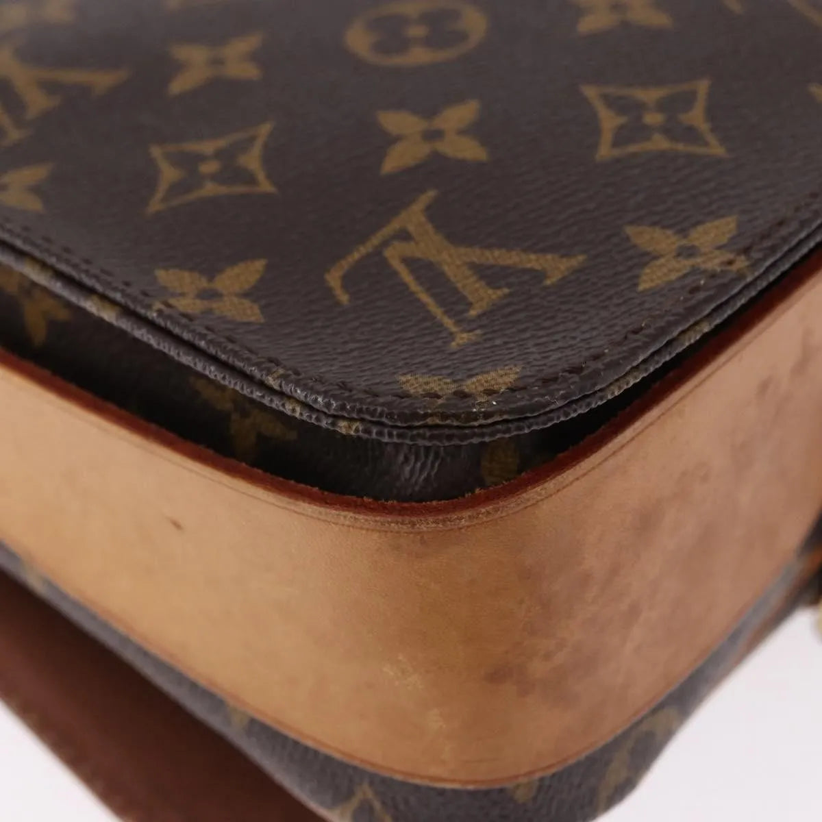 Louis Vuitton Cartouchiere Monogram, Brown, Canvas, Shoulder Bag