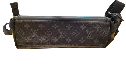 Louis Vuitton Voyager Messenger Monogram Eclipse Canvas, Black, Leather, Handbag