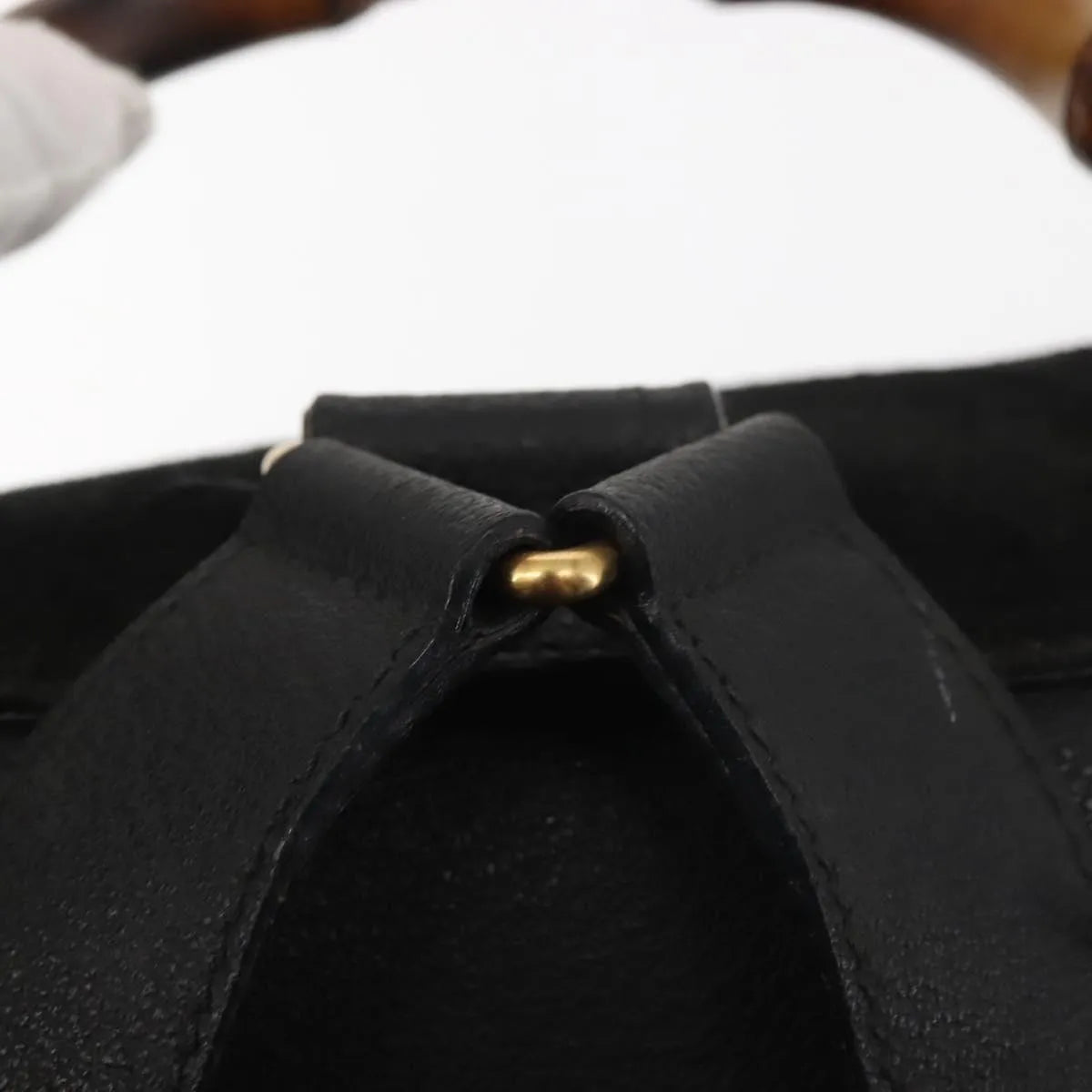 Gucci Vintage Bamboo Suede, Black, Suede, Backpack