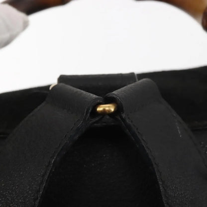 Gucci Vintage Bamboo Suede, Black, Suede, Backpack