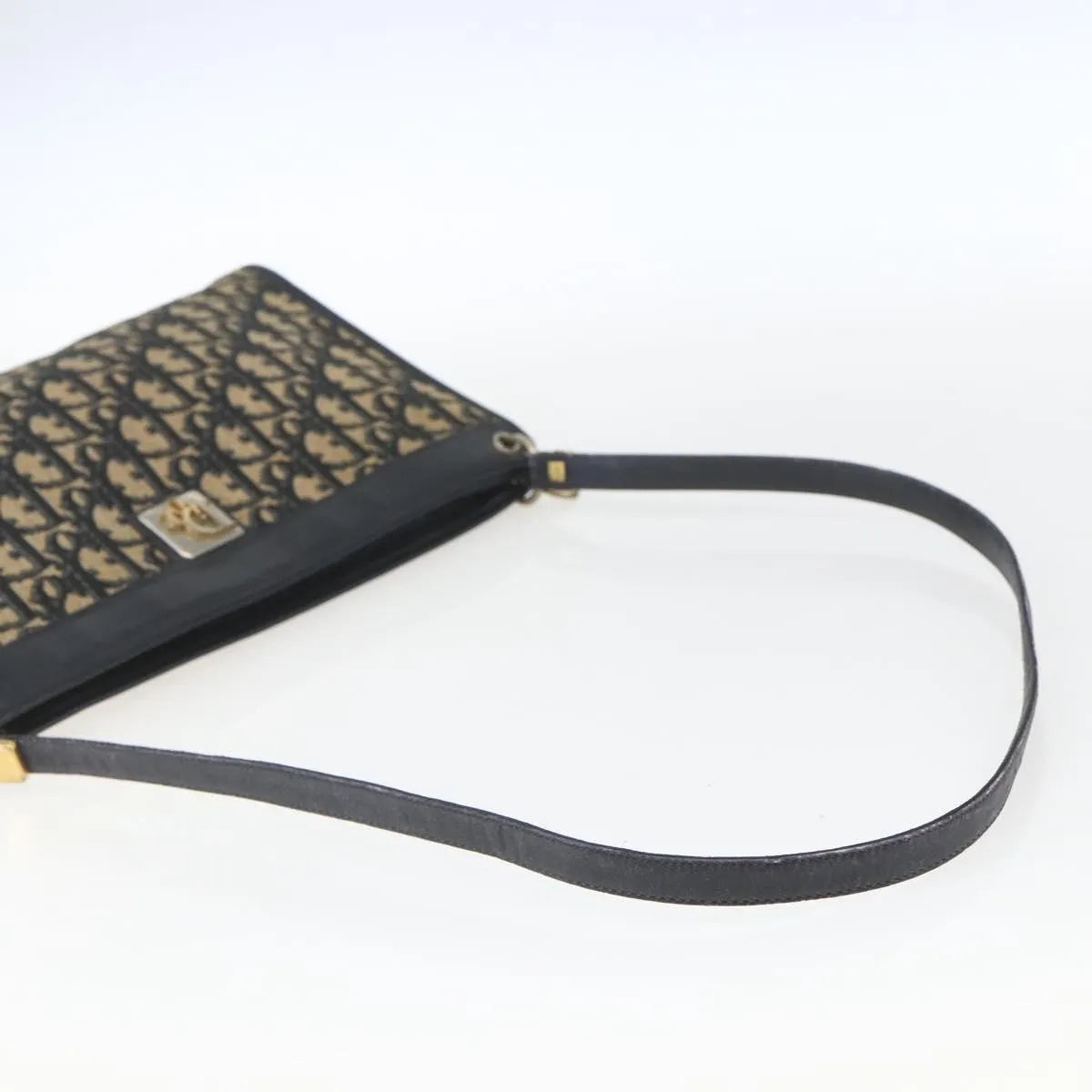 Christian Dior Vintage Trotter Canvas, Navy, Canvas, Shoulder Bag