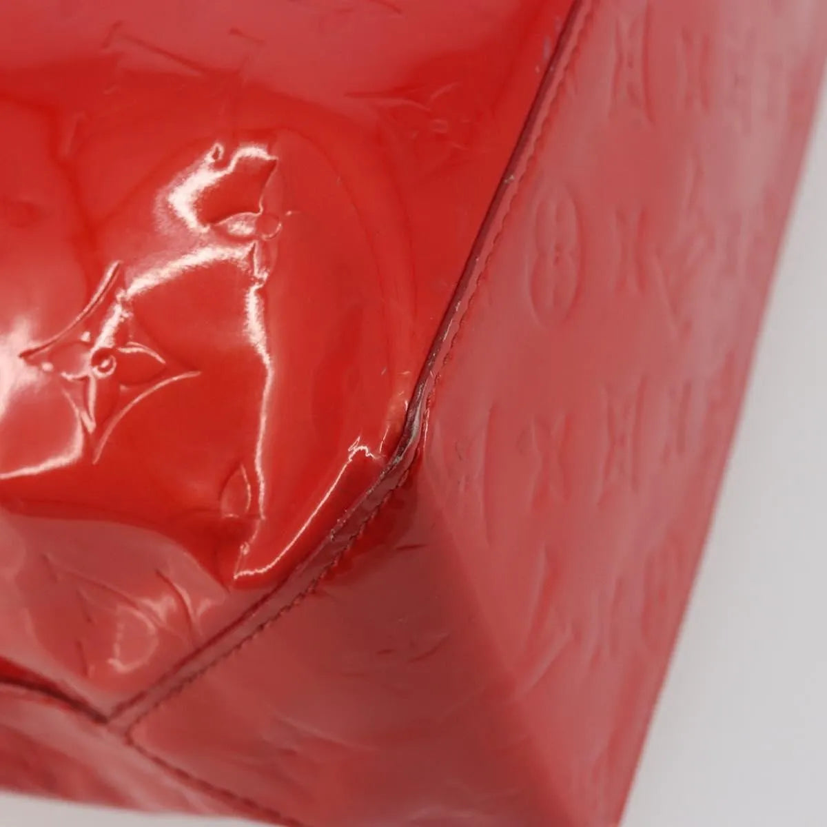 Louis Vuitton Reade Monogram Vernis, Red, Patent Leather, Handbag