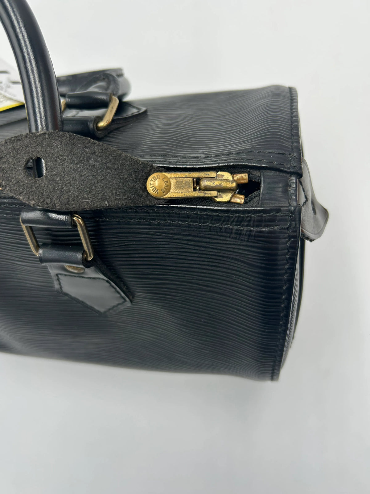 Louis Vuitton Speedy Epi Leather, Black, Leather, Handbag