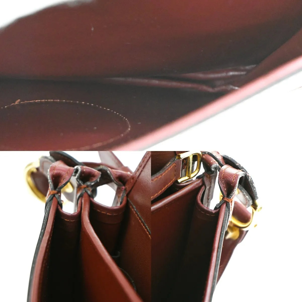 Cartier Must de Cartier Leather, Burgundy, Leather, Shoulder Bag