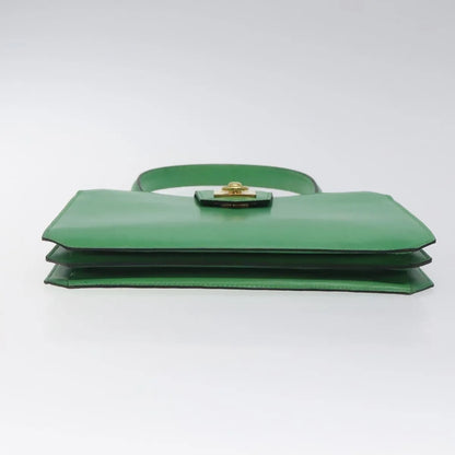 Celine vintage Leather, Green, Leather, Handbag