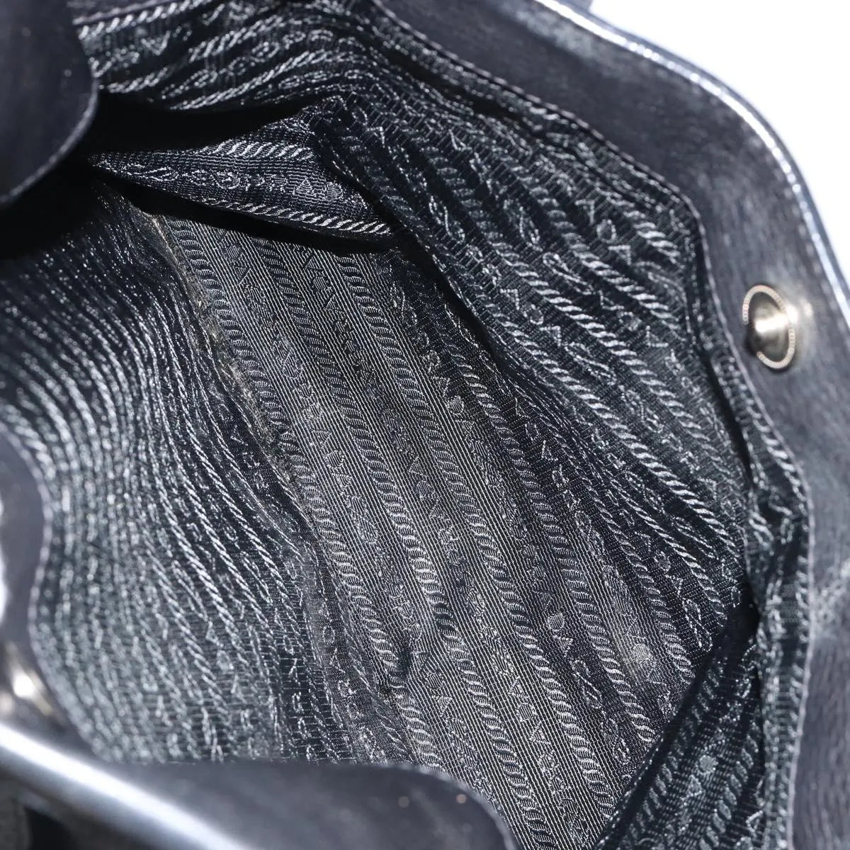 Prada Top Handle Tote Leather, Black, Leather, Tote Bag