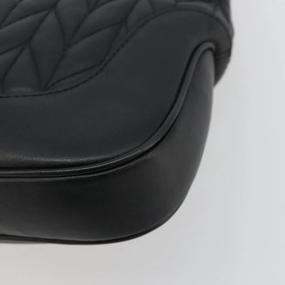 Gucci Vintage Jackie Shoulder Canvas and Leather, Black, Leather, Handbag