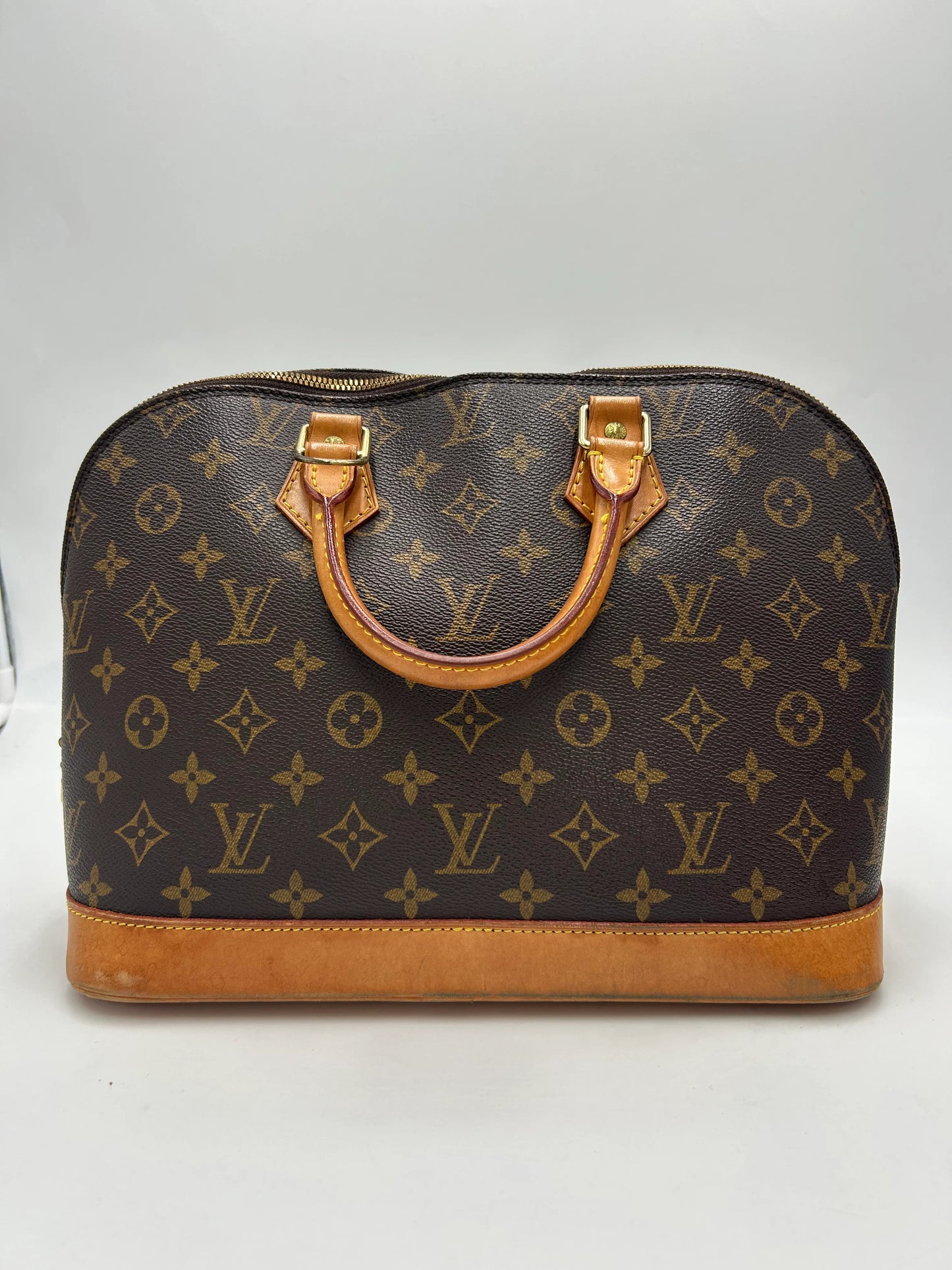 Louis Vuitton Alma Monogram Canvas, Brown, Canvas, Handbag