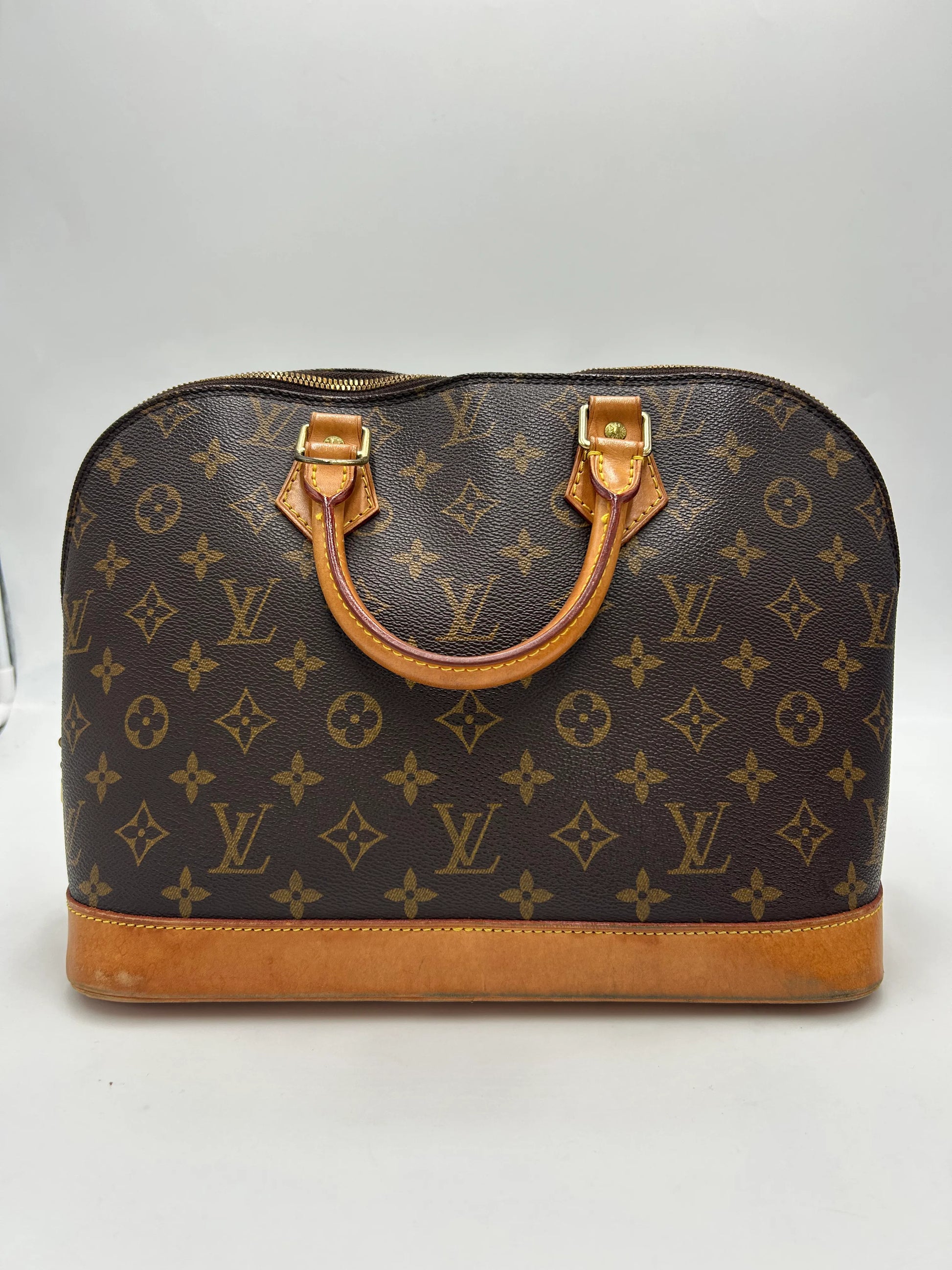 Louis Vuitton Alma Monogram Canvas, Brown, Canvas, Handbag