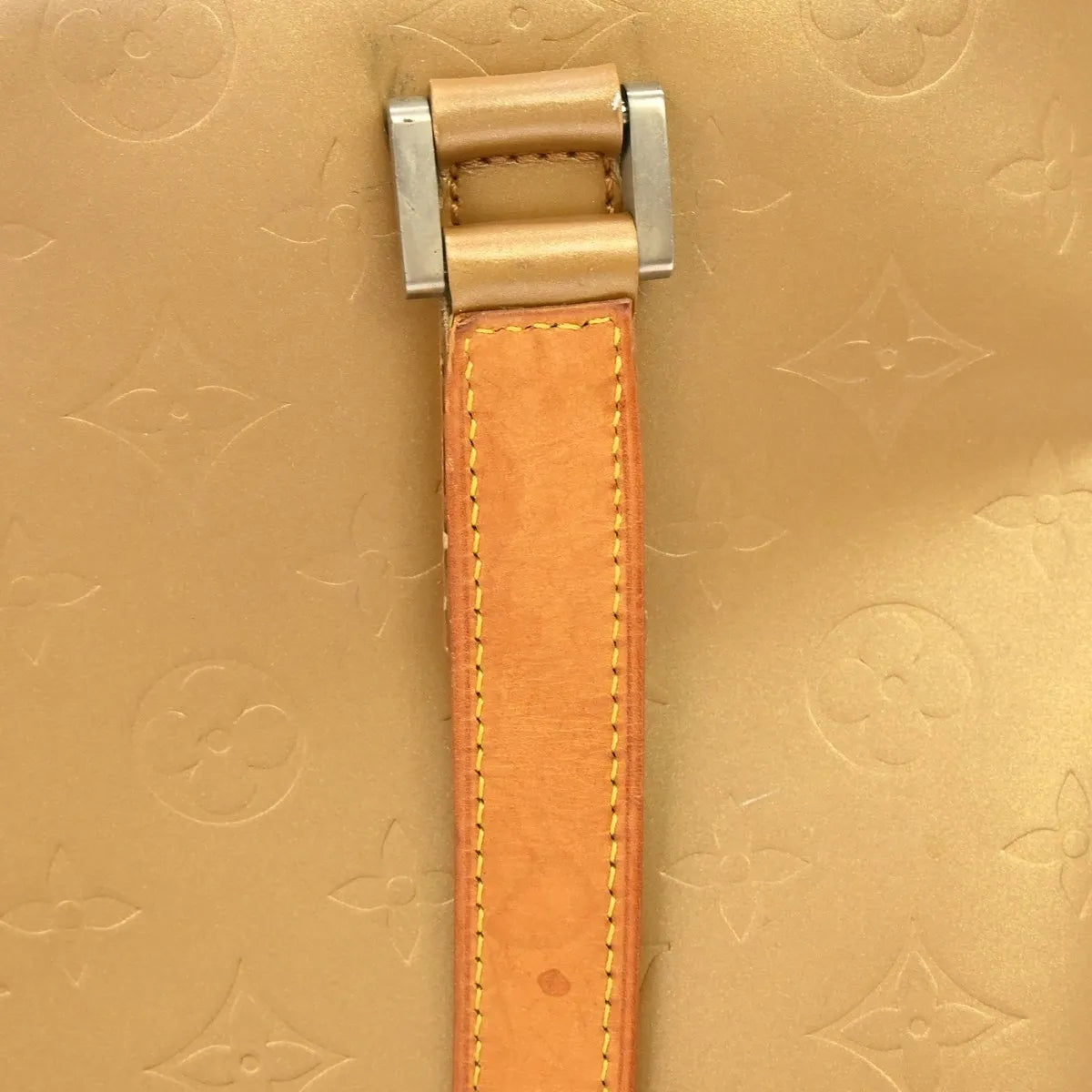 Louis Vuitton Mat Stockton Monogram Vernis, Gold, Patent Leather, Shoulder Bag