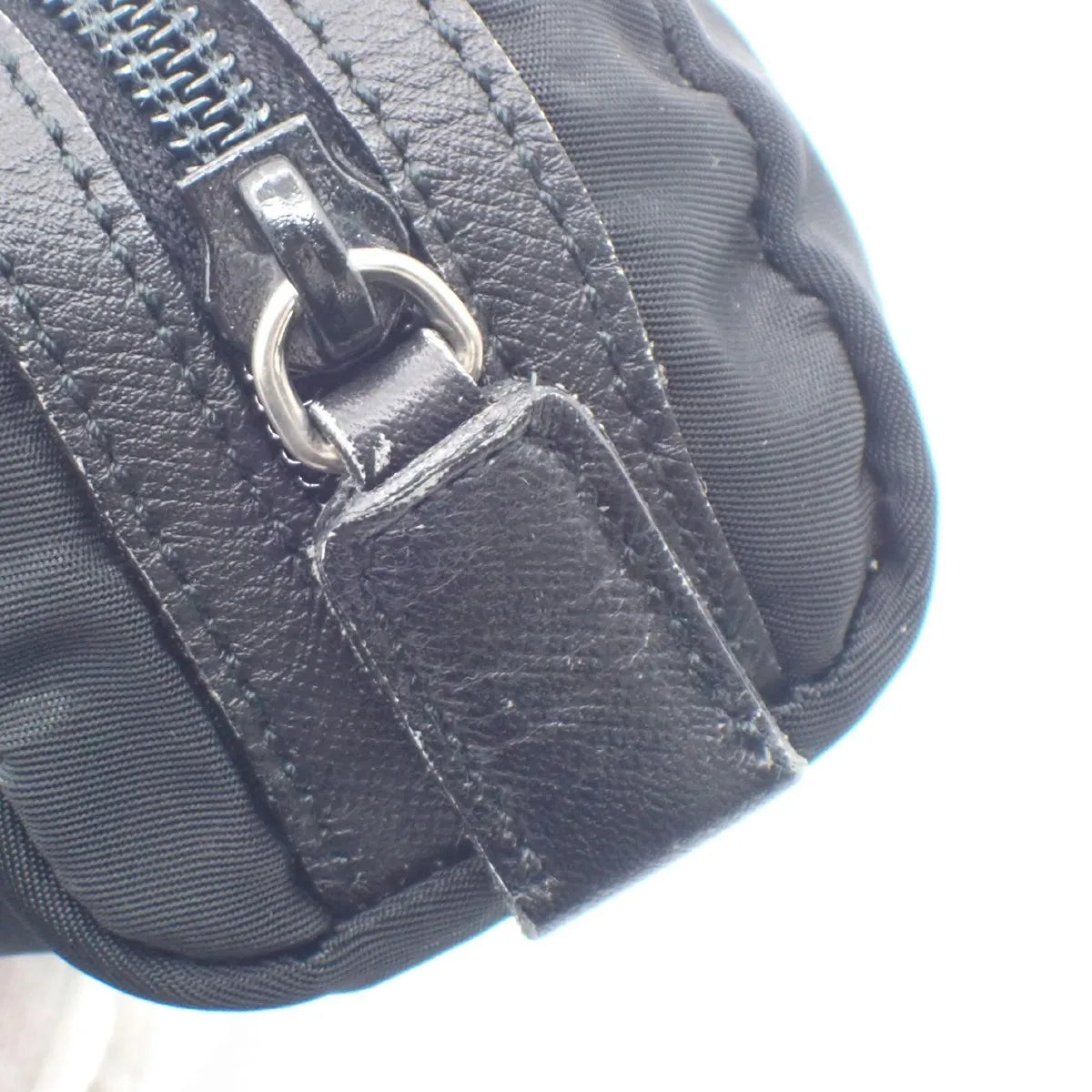 Prada Padded Zip Belt Tessuto, Black, Nylon, Clutch
