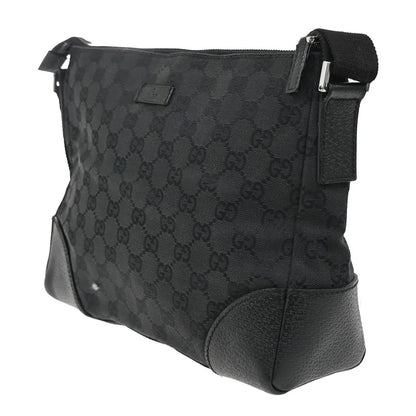 Gucci Joy Messenger GG Canvas and leather, Black, Canvas, Shoulder Bag
