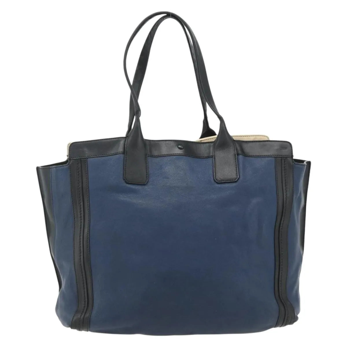 Chloe Alice Tote Leather, Navy, Leather, Tote Bag