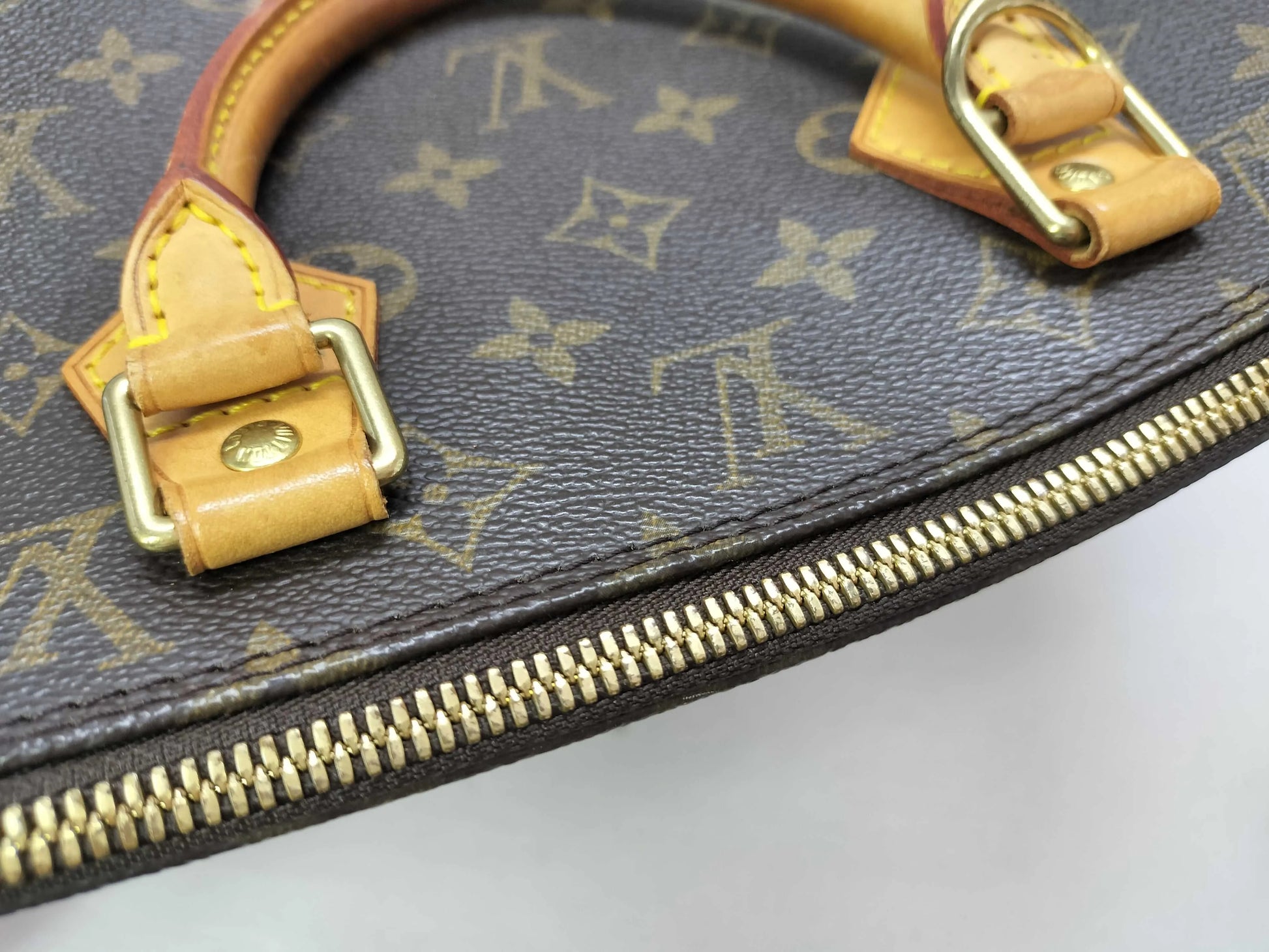 Louis Vuitton Vintage Alma Monogram Canvas, Brown, Canvas, Handbag