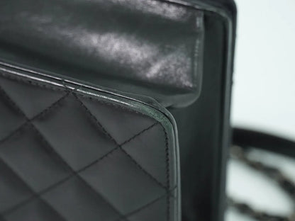 Chanel Ballerine Flap Quilted Lambskin, Black, Leather, Shoulder Bag