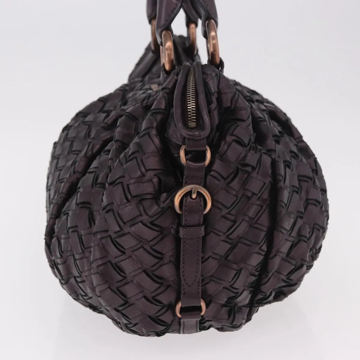 Miu Miu Hobo Woven Leather, Purple, Leather, Handbag