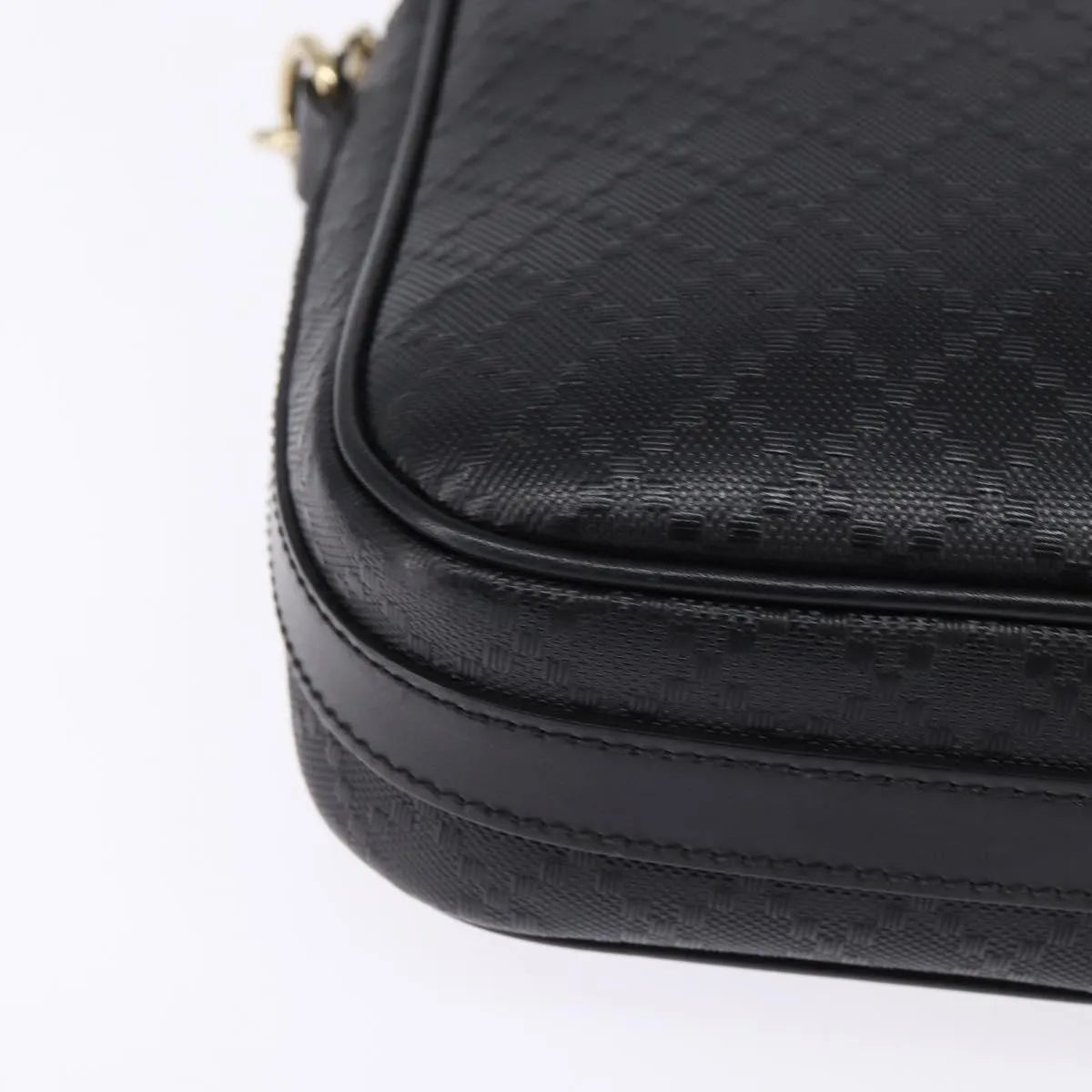 Gucci Bright Convertible Diamante Leather, Black, Leather, Briefcase