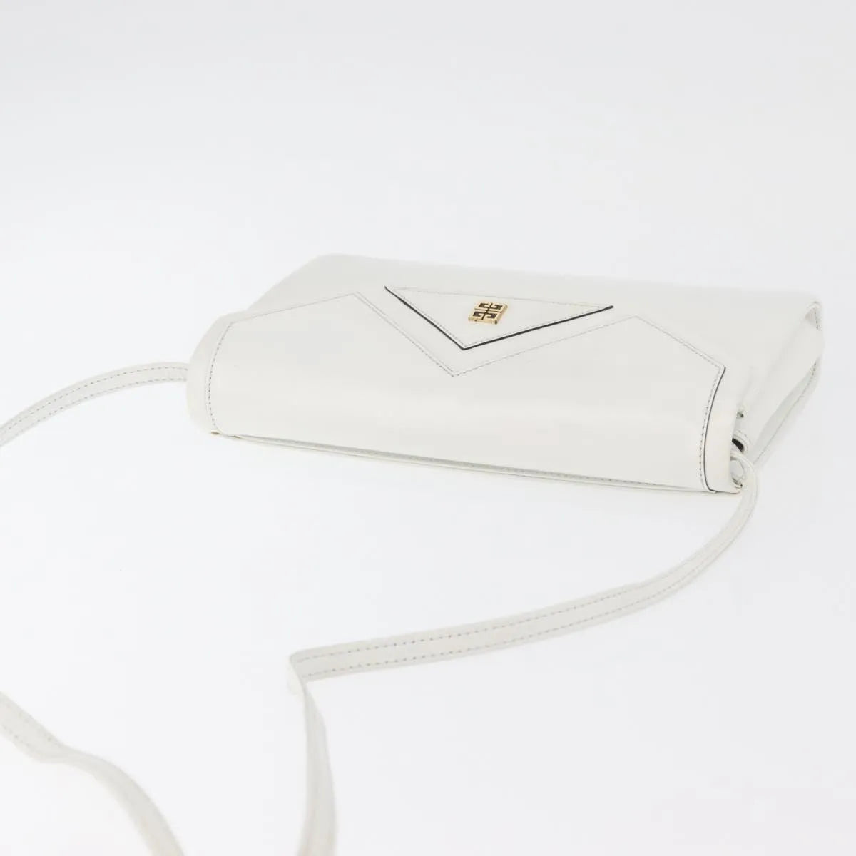 Givenchy Vintage 4G Leather, White_gold, Leather, Shoulder Bag