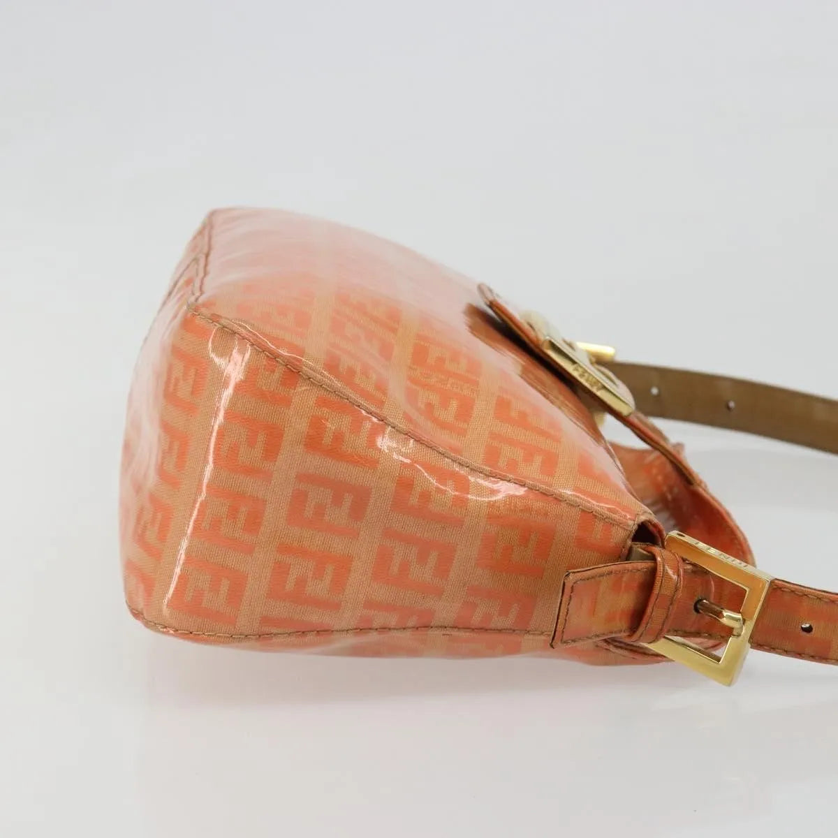 Fendi Zucchino Canvas Mamma Baguette canvas, Orange, Canvas, Shoulder Bag