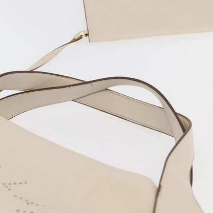 Stella McCartney Alter Tote Perforated Faux Leather, White, Synthetic, Tote Bag