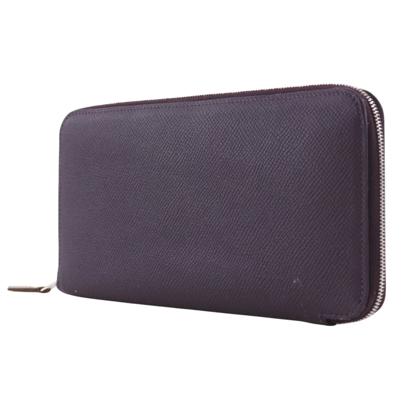 Hermes Azap Zip Around Epsom, Purple, Leather, Wallet