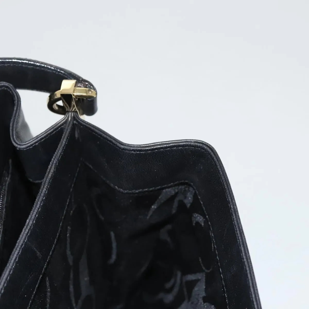 Salvatore Ferragamo Vintage Leather, Black, Leather, Handbag