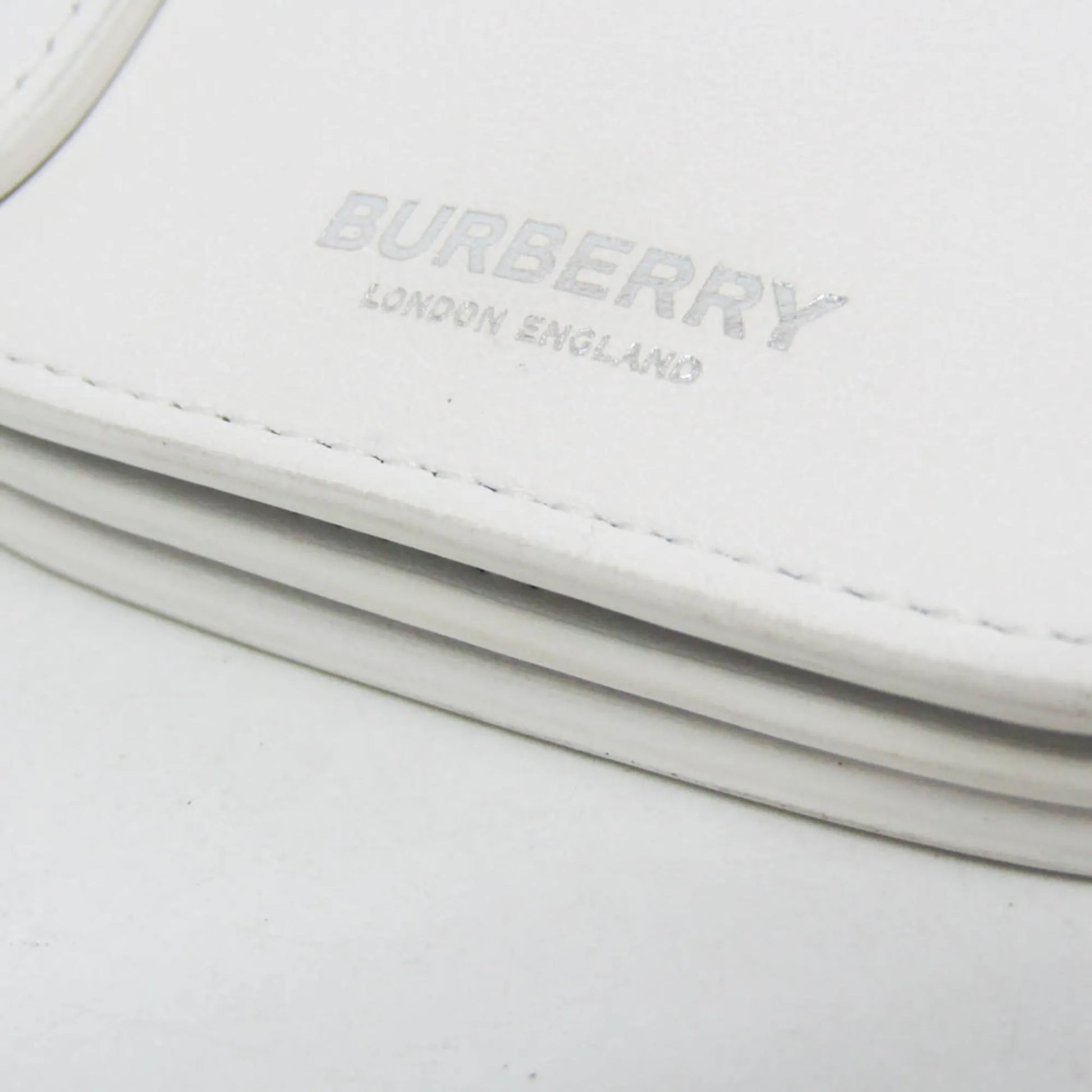Burberry Olympia Flap Leather, White, Leather, Shoulder Bag