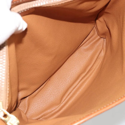 Celine Vintage Macadam Canvas and Leather, Brown, PVC, Handbag