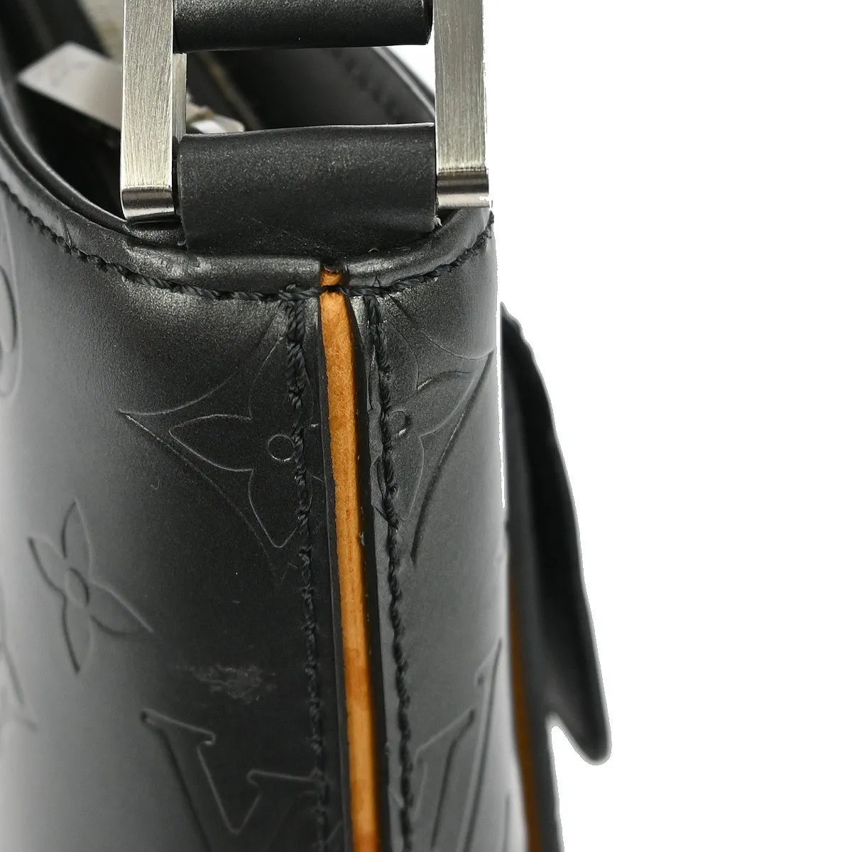 Louis Vuitton Mat Allston Monogram Vernis, Black, Leather, Shoulder Bag